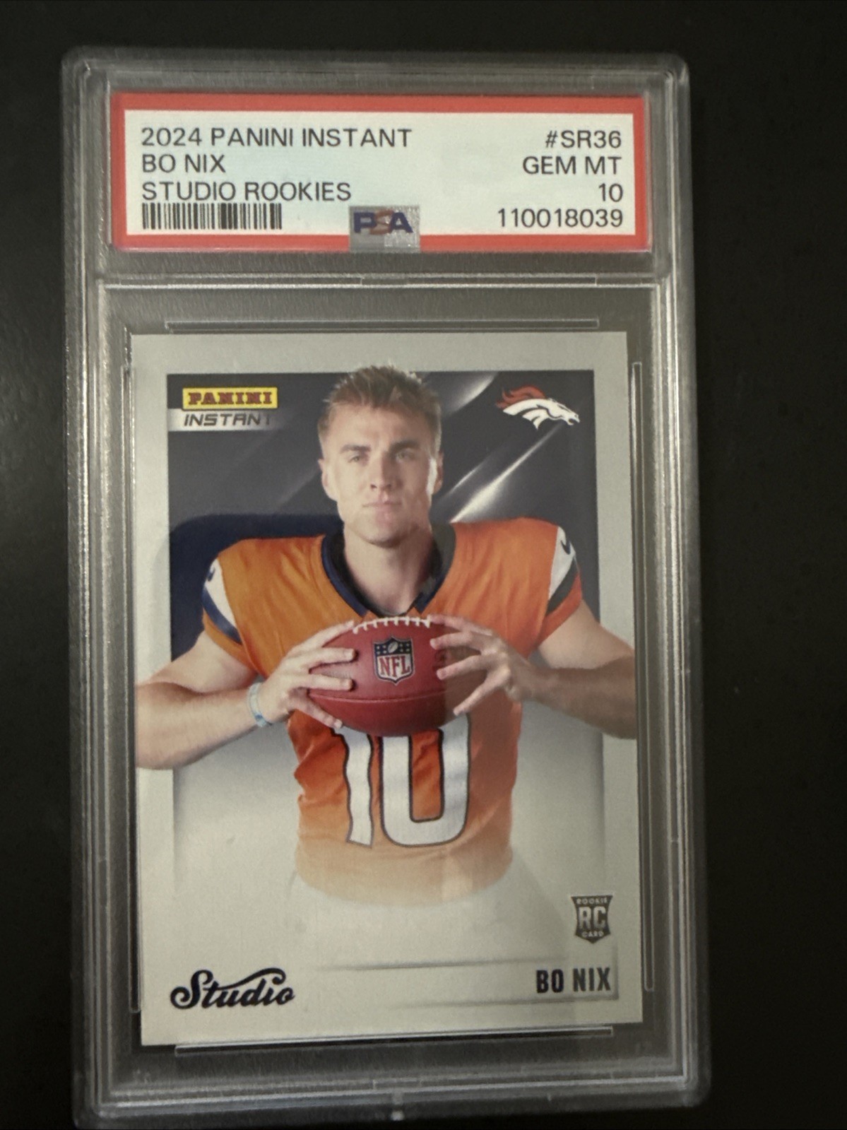 Bo Nix Panini Instant Studio Rookies #SR36 Base