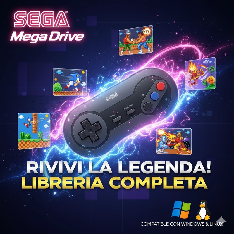 SEGA Mega Drive Mini/PC - USB ULTIMATE | 1,183 Games | Full Collection