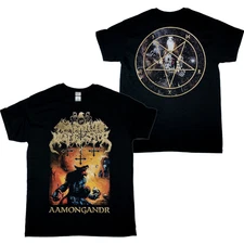NEW Satanic Warmaster Band Aamongandr Cotton Black 2 Sides T Shirt JU727