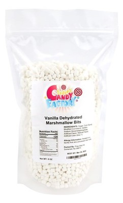 Vanilla Mini Dehydrated Marshmallow Bits in Resealable Bag, 8 Oz