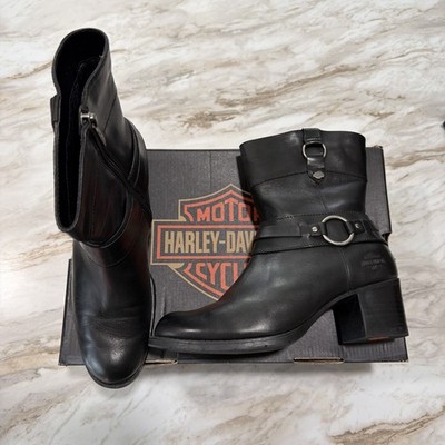 Harley Davidson Rena LO Harness Zip Boot Women s  size 7.5 Excellent     