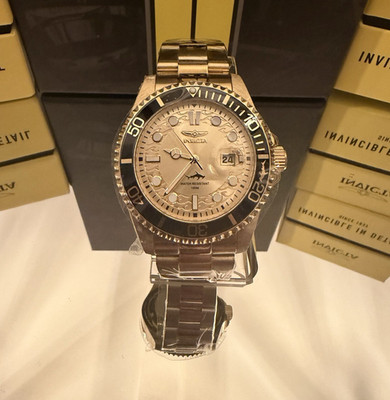 Invicta Pro Diver Currentwave  Men's Quartz  100m Gold Tone Bracelet Gold Dial 