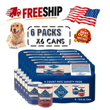 6 Pcs Blue Buffalo Homestyle Recipe Variety Pack Adult Dog Wet Food-12.5 Oz, 6Ct