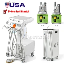 Portable Dental Delivery Unit Cart Air Compressor / Suction System Vacuum Pump