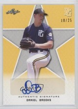 2020 Leaf Perfect Game National Showcase Yellow 18/25 Daniel Brooks Auto nd3