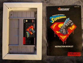 The Death and Return of Superman SNES Super NES Nintendo Game, Box, & Manual