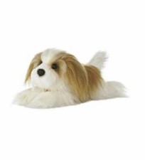 Aurora Miyoni Shih Tzu Dog 8” Beanbag Plush Stuffed Animal Brown White NWT