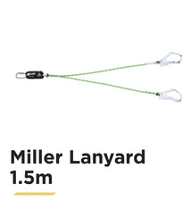 Honeywell Shock Absorbing Lanyard Kernmantel 1.5m - QT and 2GO55 Edge Tested
