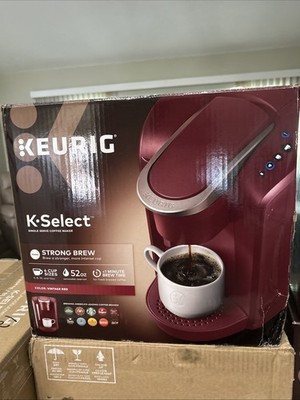 Keurig Machine K-Select Single-Serve kCup Pod Coffee Maker - Vintage Red