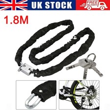Motorcycle Anti-Theft Chain Lock High Security Bike Bicycle 1.8M Chain Padlock