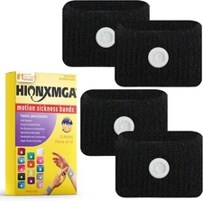 Motion Sickness Bands/Acupressure Nausea 2 Pair (Pack of 1), 2pair-black 