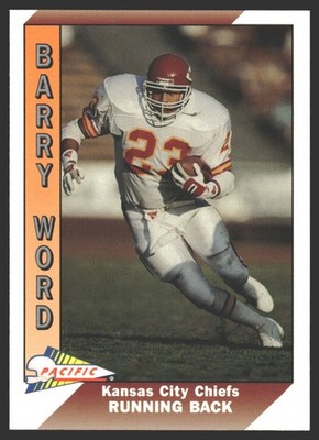 Barry Word #223 1991 Pacific Kansas City Chiefs