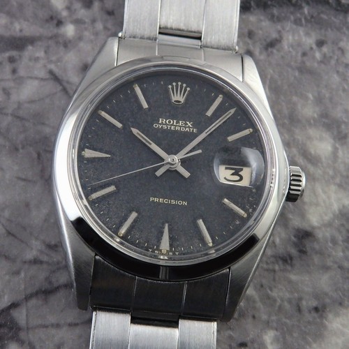 Rolex Oysterdate Black Gilt Dial Ref. 6694 Manual Winding 34.5...