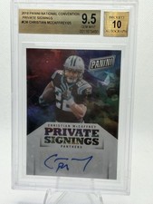 2018 Panini The National Private Signings Christian McCaffrey /25  BGS 9.5 PSA10