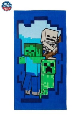 Minecraft beach towel 140x70cm