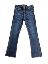 AMERICAN EAGLE Womens Sz 2 SHORT Skinny Kick Low Rise Next Level Stretch JEANS