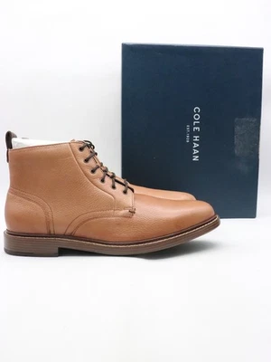 Nuevo con caja Cole Haan Adams Grand Demiboot para hombre talla 11,5 M cuero marrón con cordones - Imagen 1 de 4