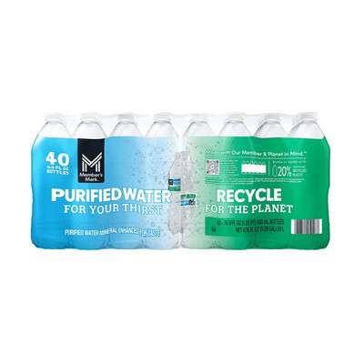 Member's Mark Purified Water (16.9 fl. oz., 40 pk.)