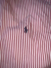 Ralph Lauren Blake Striped Red White Button Down Shirt Long Sleeve Men Size XL