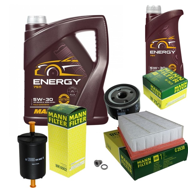 Inspektionspaket 6L Mannol Energy 5W-30 FüR Renault Megane II Coupé-Cabriolet-image
