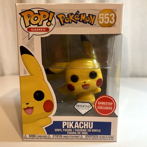 NEW in Box Funko Pop! Pokemon Pikachu #553 GameStop Exclusive Diamond Collection
