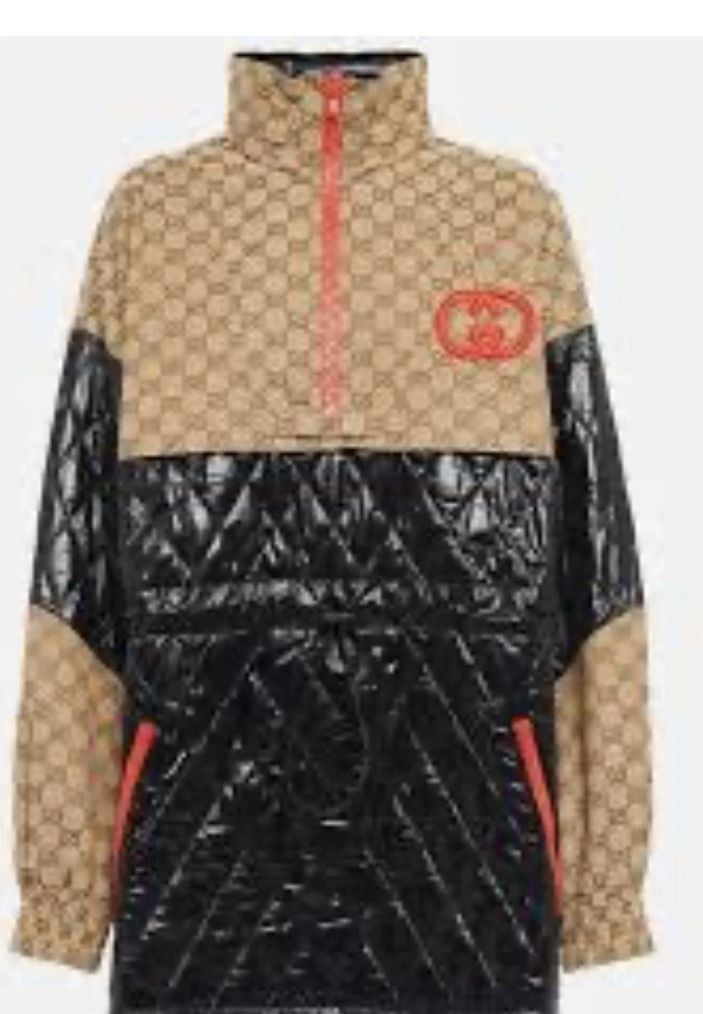 Giacca cappotto Gucci GG tela e nylon zip nuovo con etichette prezzo consigliato $ 3.600 USD + TASSE