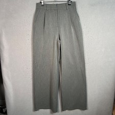 Nasty Gal Womens Size 6 Gray High-Waisted Wide Leg Trousers