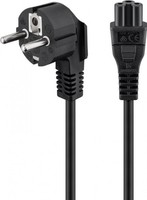 Goobay® Netzkabel (Schutzkontakt) Abgewinkelt, 1,8 M, Schwarz, (3*0,75 Mm²)