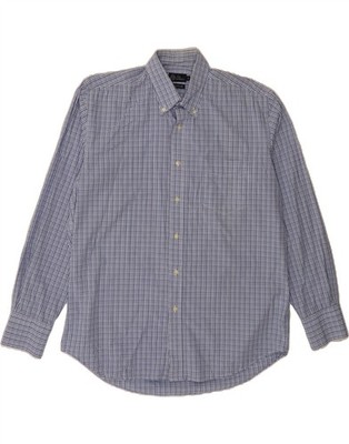 DACK'S Herren Hemd Regular Fit mittelblau kariert Baumwolle AG09