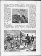 1885 Antique PORTRAIT Print - Colonel Fred Burnaby Ballon Trip Battle Teb (194)