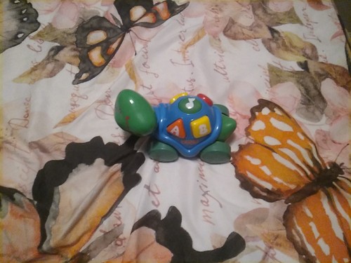 Fisher Price 2000 Vintage Roll-Along Turtle Baby Smartronics