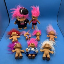 Lot Of 9 Vintage Trolls Troll Dolls - Russ
