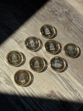 Set of 8 Trump Plaza Gaming Tokens & Others 999 Fine Silver