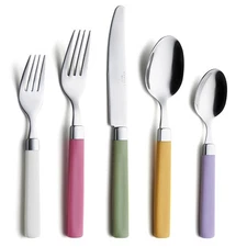 Silverware Set Stainless Steel Colorful Tableware Kitchen Flatware Set Utensi...