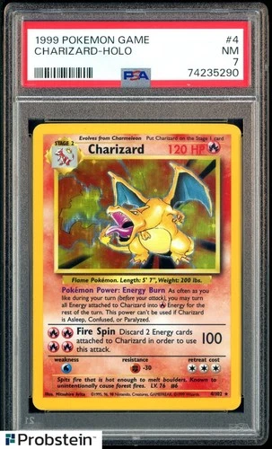 1999 Pokemon Game #4 Charizard - Holo PSA 7 NM