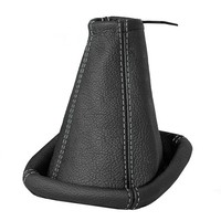 Schaltsack Schaltmanschette FüR Opel Corsa C 100% Echtes Leder Schwarz Weiß