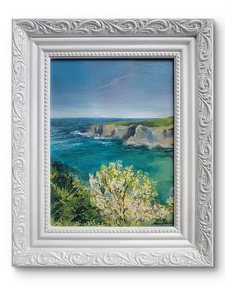 Cornwall Landschaftsgemälde Port Issac Original Öl Impressionismus vom Künstler