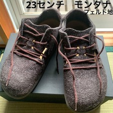 BIRKENSTOCK MONTANA scarpe stringate feltro marrone strette misura 36 JP 23 cm