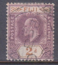 (F263-32) 1903 Fiji 2d purple & orange Edward VII stamp (AG)