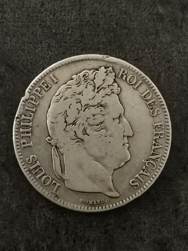 5 FRANCS ARGENT LOUIS PHILIPPE I 1837 D LYON DOMARD 2è RETOUCHE 92456 EX FRANCE - Picture 2 of 4