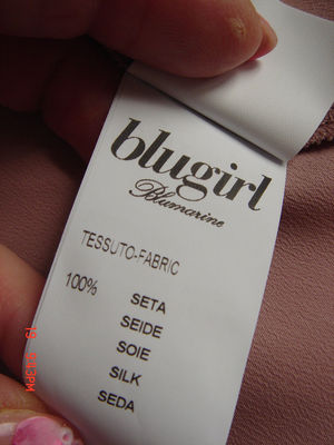 BLUMARINE BLUGIRL Runway Old rose/Pink,Roses Print,Silk