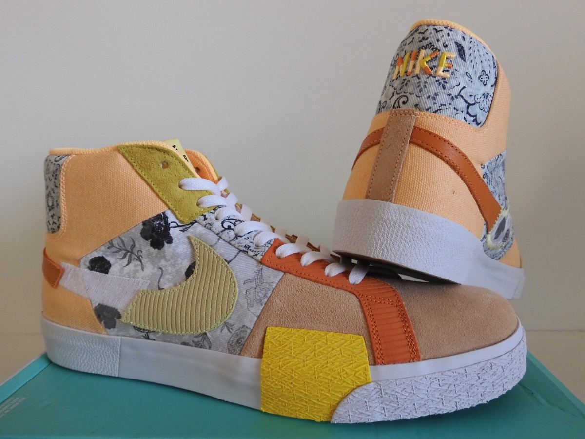 NIKE SB ZOOM BLAZER MID PREMIUM MELON TINT-CITRON TINT-WHITE SZ 15