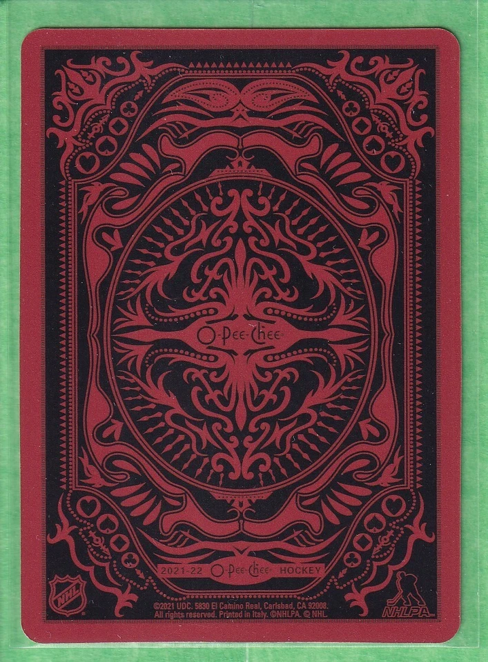 2021-22 O-Pee-Chee Playing Cards 4-Hearts Mathew Barzal New York Islanders - Image 2 of 2