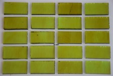 1126.30 - 20 TRANSPARENT CHARTREUSE 1/2" x 1" BULLSEYE 3mm GLASS 90 COE