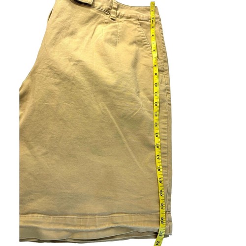 Talbots Women Stretch High Rise Bermuda Casual Shorts Solid Tan Color Size 24W - Picture 6 of 9