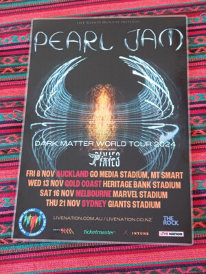 PEARL JAM 2024 DARK MATTER AUSTRALIA TOUR POSTER OFFICIAL GENUINE pearl-jam-2024-dark-matter-australia-tour-poster-official-genuine