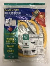 BrassCraft CSSD44-48 P 1/2" MIP x 1/2" MIP 48-Inch Gas Appliance Connector