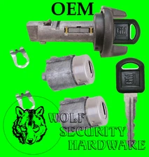 GMC Chevy Ignition Key Switch Cylinder & Door Lock Set All Keyed Alike 2 Keys
