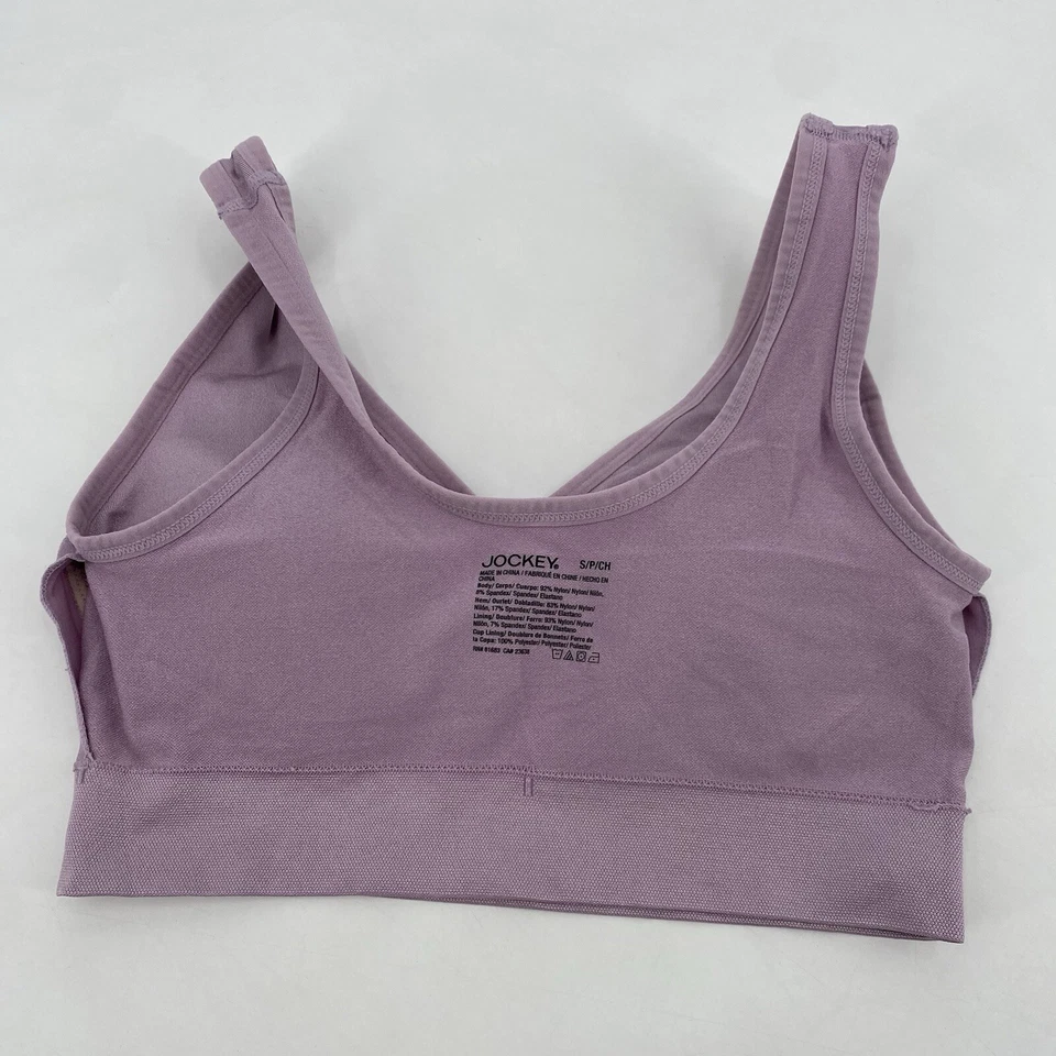 Sujetador deportivo acolchado púrpura lavanda talla pequeña Jockey Foto 3 de 4