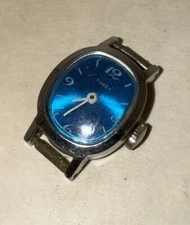 Vintage Blue Face Timex Watch No Band Untested